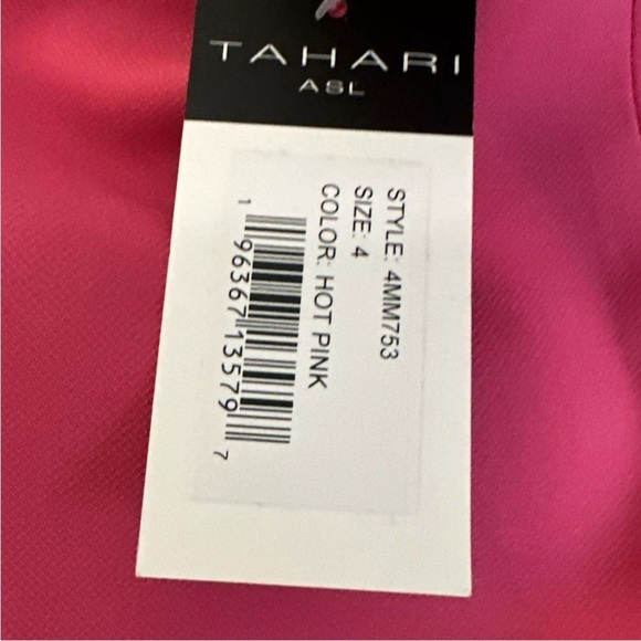 Tahari NWT ASL Solid Pencil Skirt Women's Hot Pink NEW Slit - Picture 4 of 8